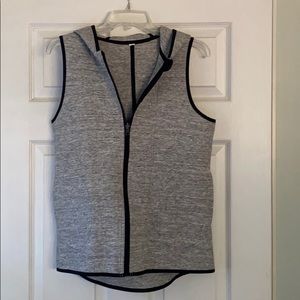 Lululemon Gray & Black Hooded Vest, 8